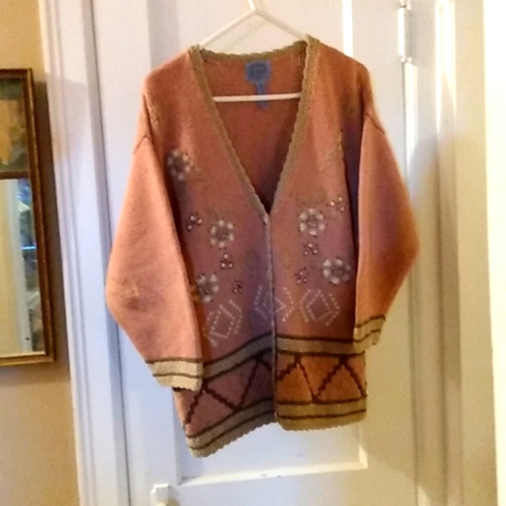 Ladies embroidered cardigan